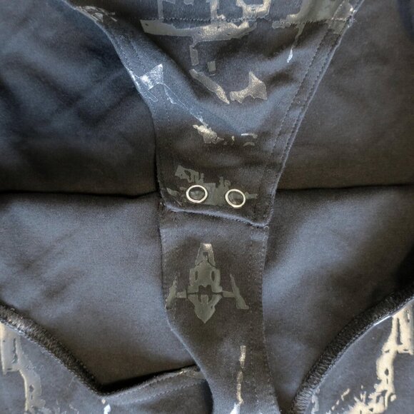 NEO4iC SPIKEZ Black Bodysuit EDM Festival Cyber Goth Women's Large - Picture 7 of 9